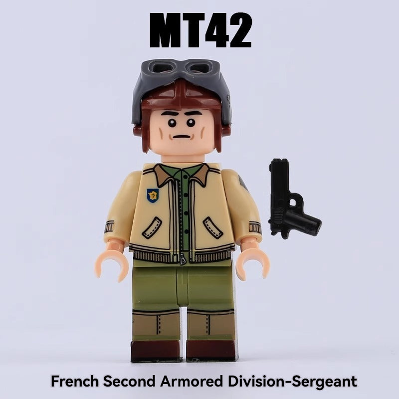 MT40-43 WWII American, French and German soldiers Air Force Minifigures