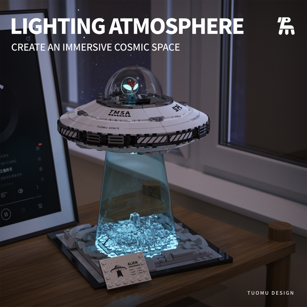 Ship from US warehouse) 601 pcs TUOMU T3012 Space UFO spaceship