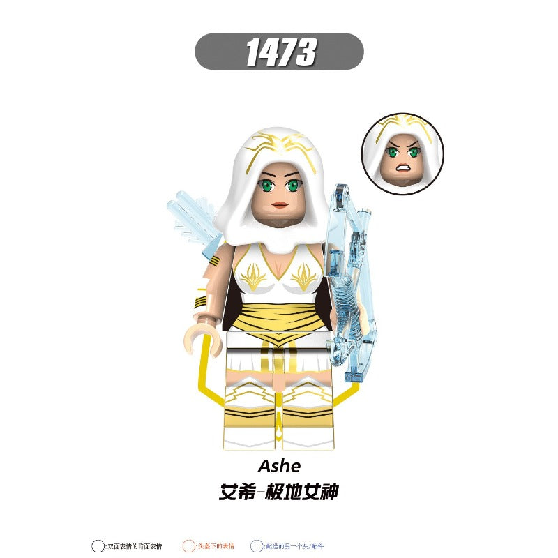 X0283 League of Legends Pantheon Jinx Ashe Minifigures-1 – Joy Bricks