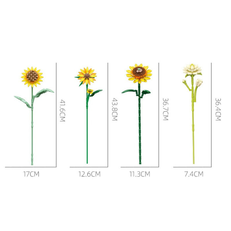 1124pcs JIESTAR JJ9196 Sunflower Bouquet