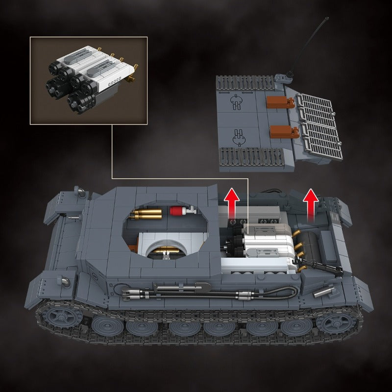 1531pcs QUANGUAN 100308 VK 45.01(P) Panzerkampfwagen VI Tiger (P)