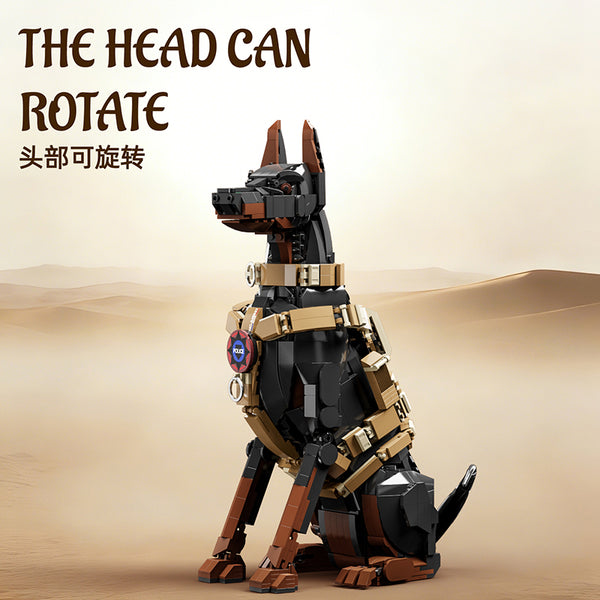 1376pcs YoLeXi 33132 Doberman Pinscher police dog. – Joy Bricks