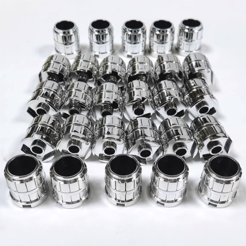 4pcs Chrome Engine Exhaust Pipe Building Blocks Parts