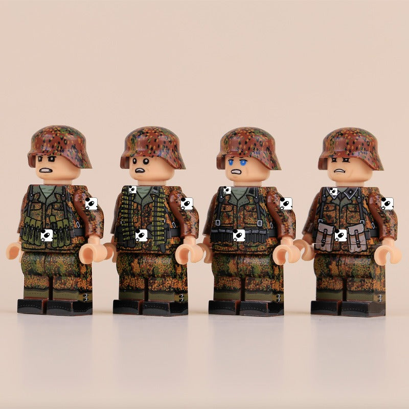 MTZ015-018 WWII Autumn Camouflage German Soldier Minifigures