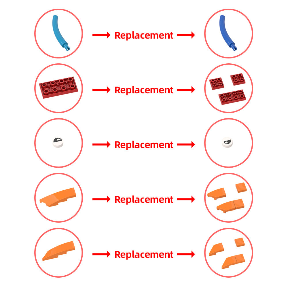 (Gobricks version) 634pcs MOC-214247 Roadrunner and Wile E Coyote