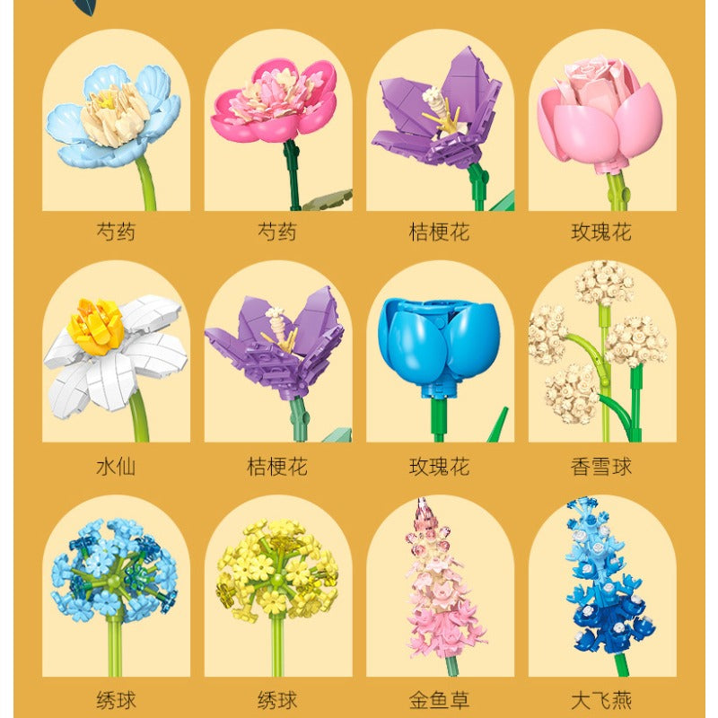 865pcs JIESTAR  JJ9092 Flowers Fingertip Romance
