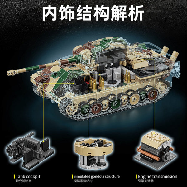 1962pcs 12GO 97002 Panther Medium G-Tank – Joy Bricks