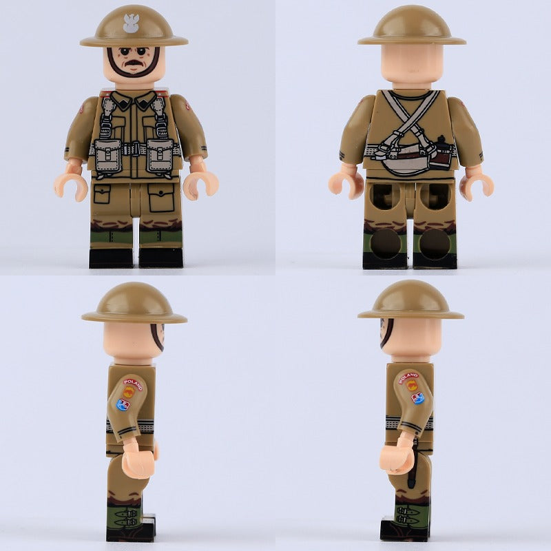 MT40-43 WWII American, French and German soldiers Air Force Minifigures