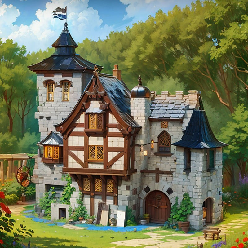 6640+PCS BK 33924 Medieval Jungle Castle