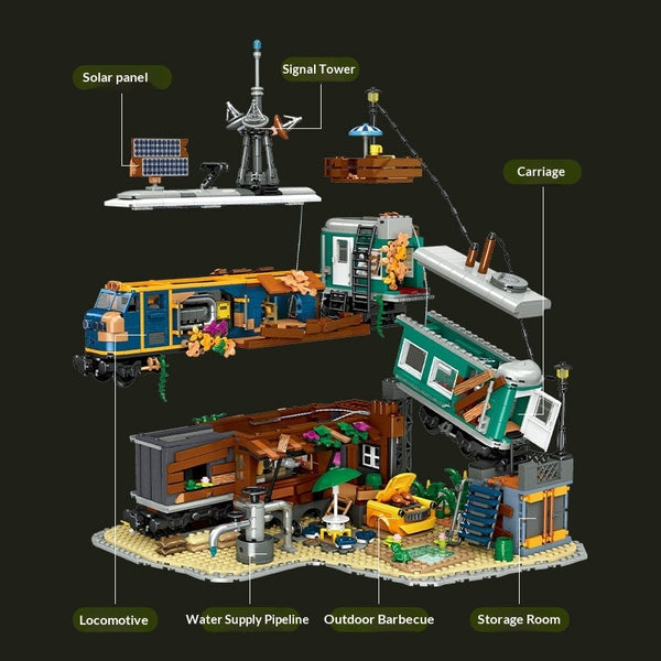 2349pcs JIESTAR Train Park [With Lighting Kit] – Joy Bricks