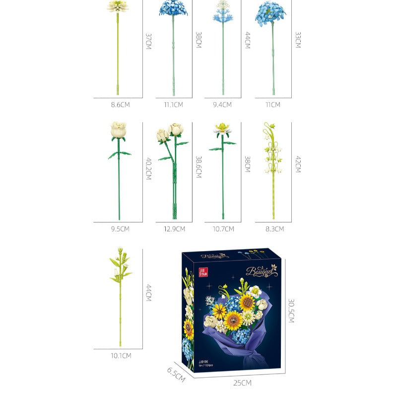 1124pcs JIESTAR JJ9196 Sunflower Bouquet