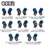 N9003-9010 Napoleon series Minifigures arm