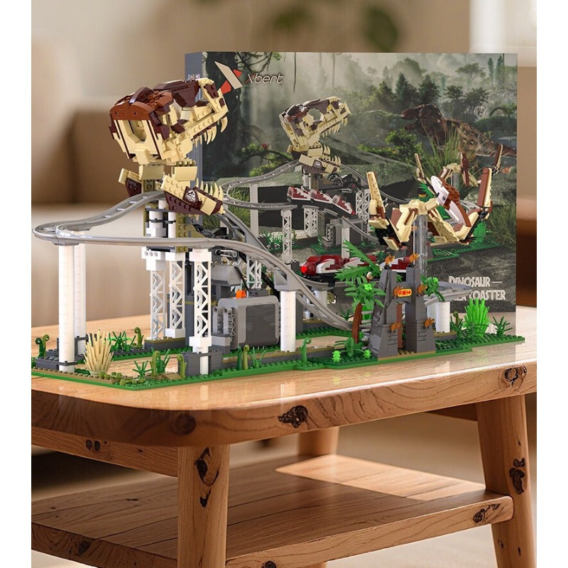 1291pcs JIESTAR 66134 Dinosaur Roller Coaster