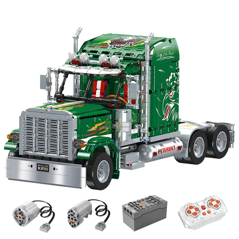 2105pcs JIESTAR jj9069 Peterbilt 389 truck head – Joy Bricks