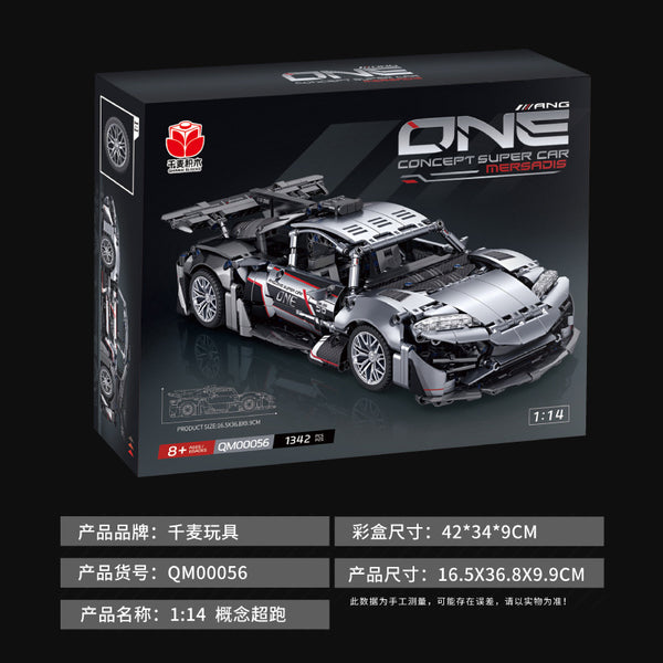 1342 pcs QM00056 ONE Concept Super Car – Joy Bricks