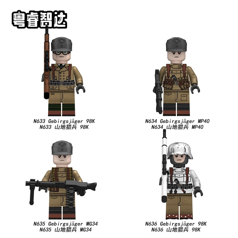 N633-636 Mountain Soldier Minifigures