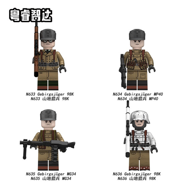 N633-636 Mountain Soldier Minifigures – Joy Bricks