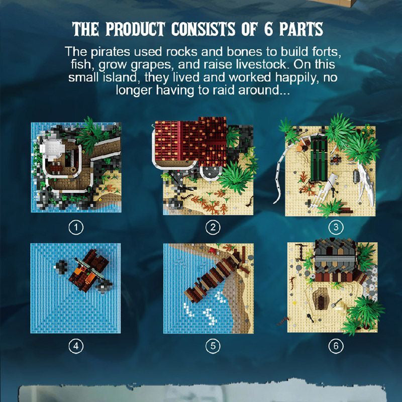 8205+PCS BK 33923 Pirate Harbor Jungle Castle