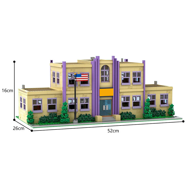 2733PCS  MOC-177723 Modular Springfield Elementary School