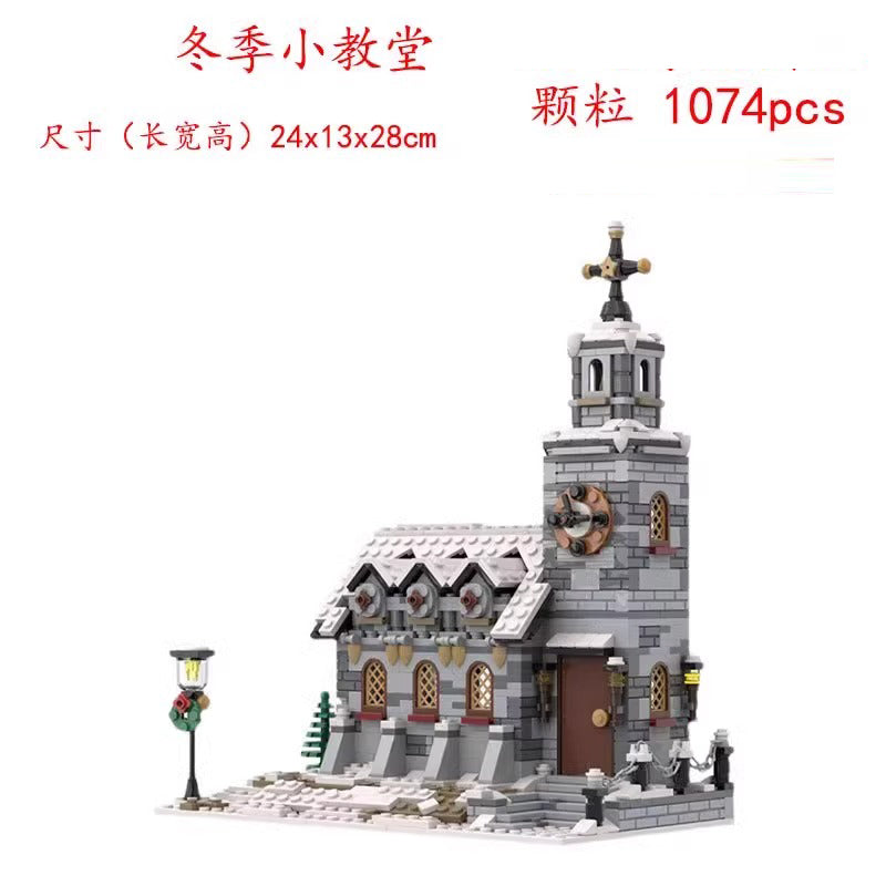 1074pcs MOC-58208 Little Winter Church