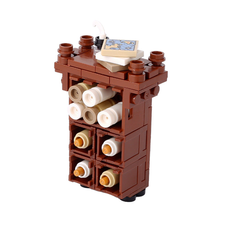 Furniture Parchment Cabinet Figure Scene Accessories