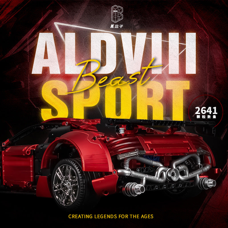 2641pcs 10516B Kbox Red Audi R8 1:10