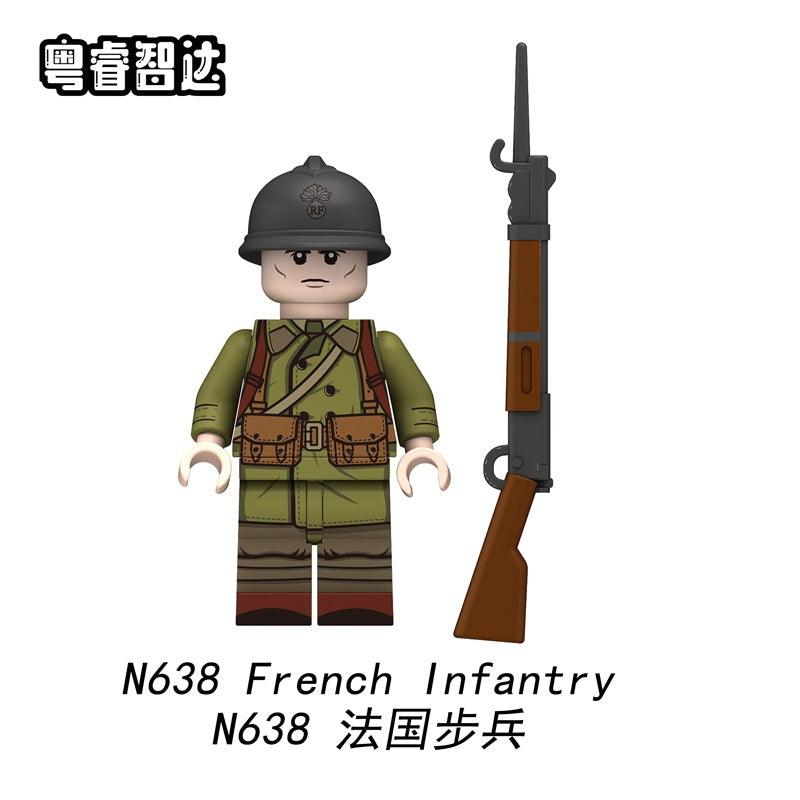N637-640 World War II French Army series Minifigures – Joy Bricks
