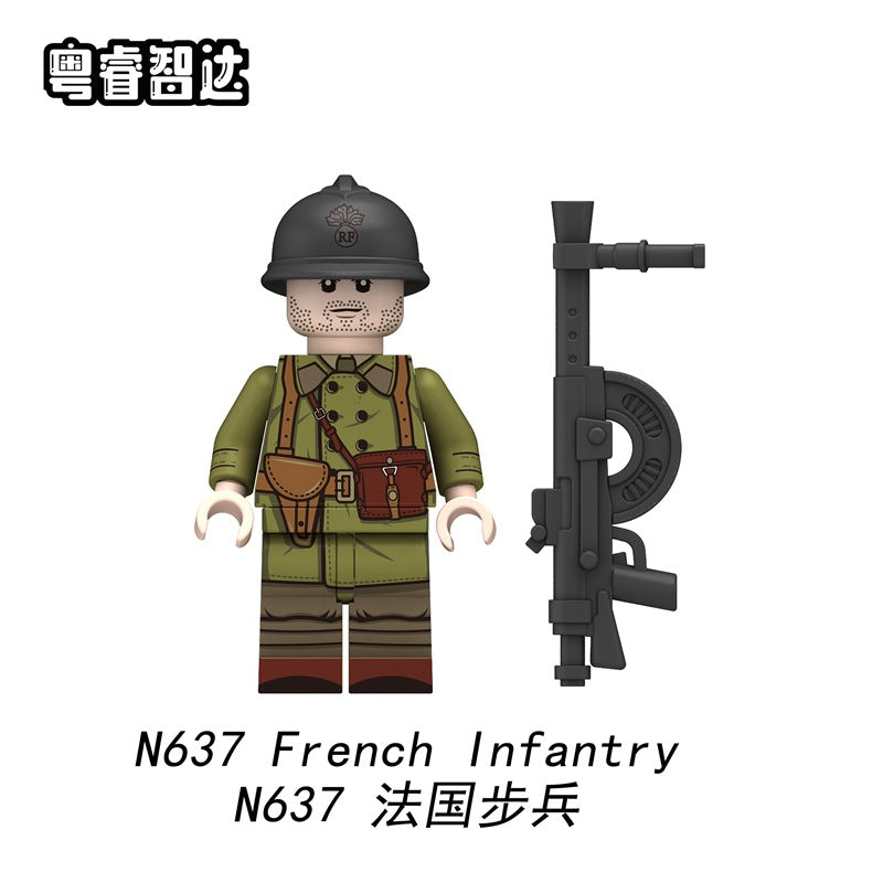 N637-640 World War II French Army series Minifigures – Joy Bricks