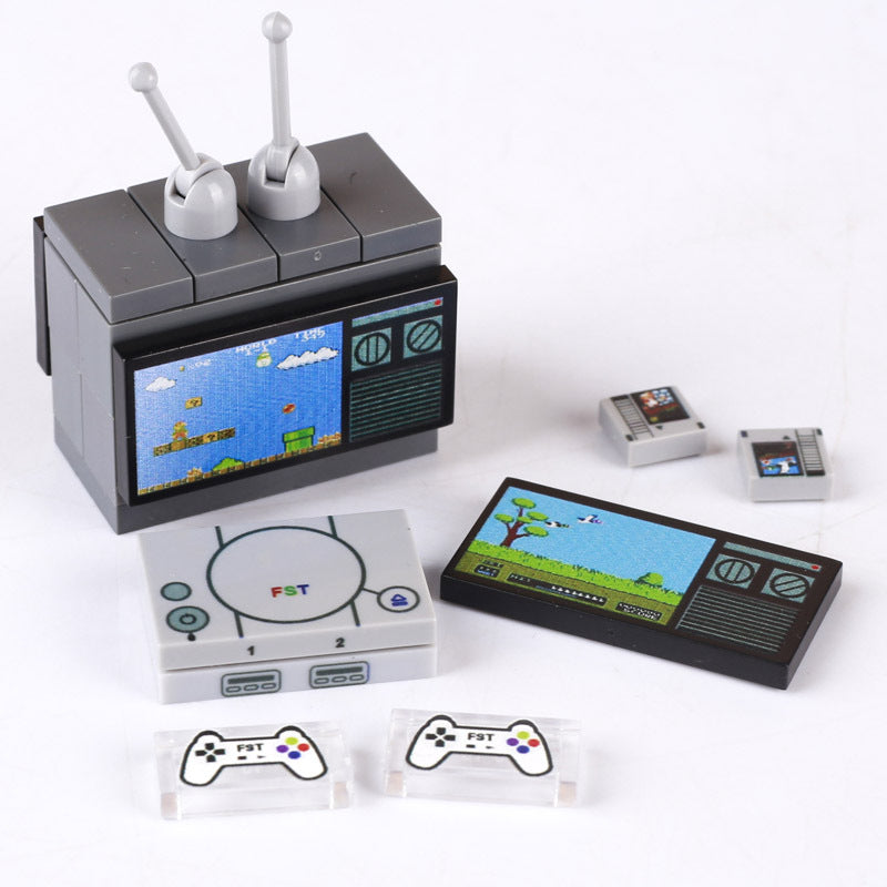 Creative mini TV game console scene assembly – Joy Bricks
