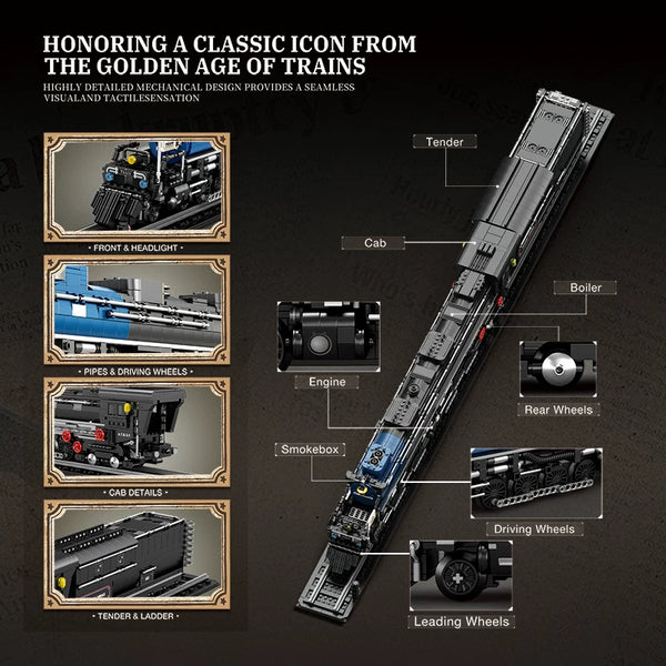 2947PCS Reobrix 66805 American Big Boy–Style Steam Locomotive