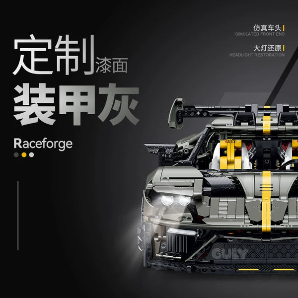 3402pcs GULY 10651 Supercar Series–GT Performance Supercar 1:8