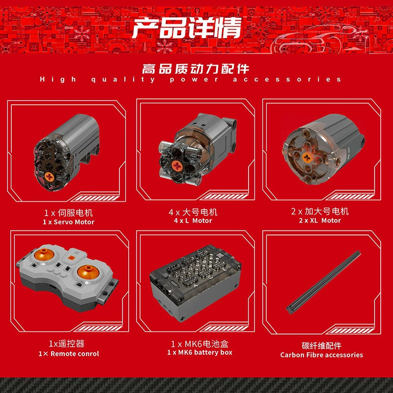 4070+pcs MouldKing 13190 Lykan Hypersport Dynamic version