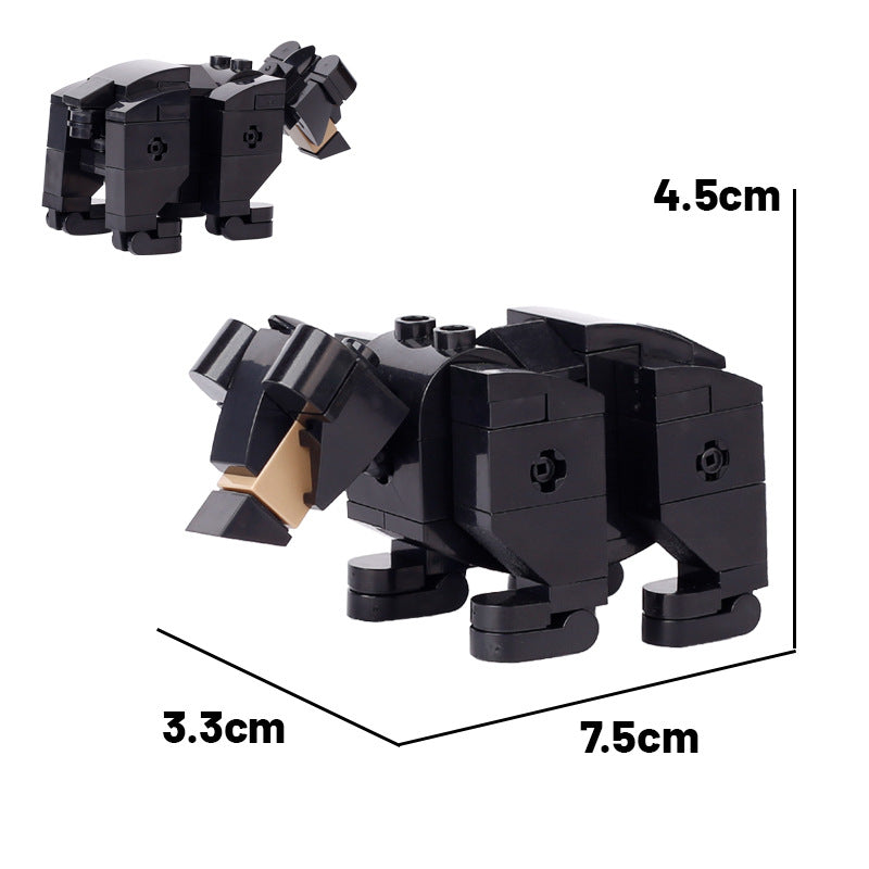 Wild boar black bear minifigures puzzle building blocks – Joy Bricks