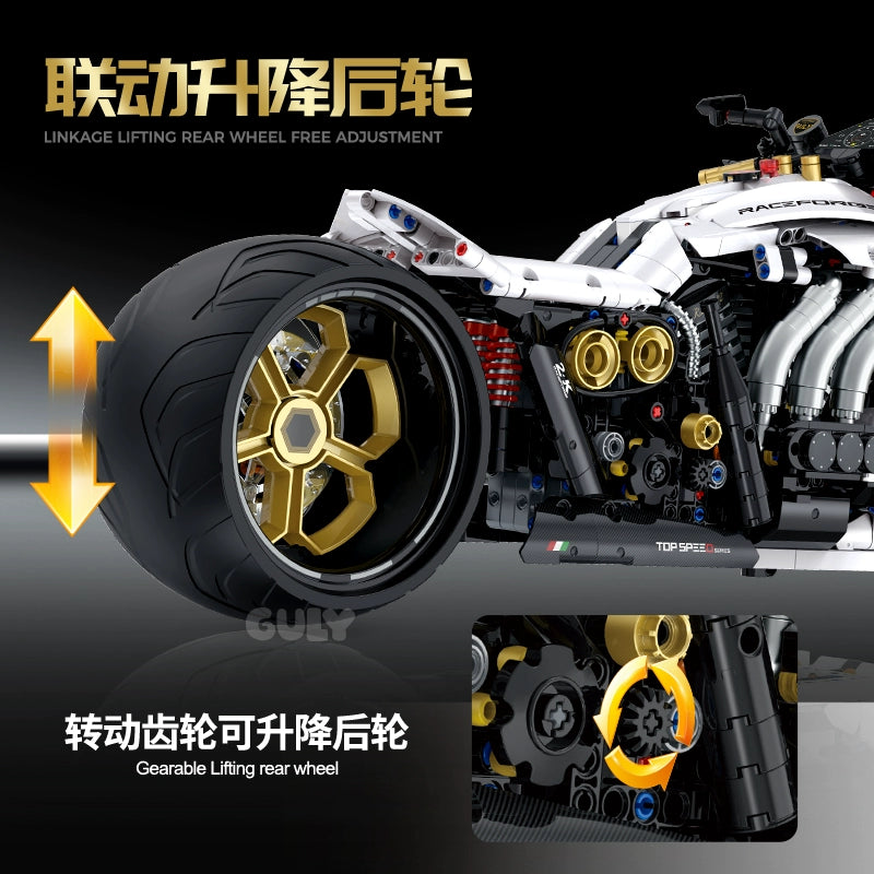 2000 pcs GULY 60522 Raceforge Top Speed Motorcycle 1:5