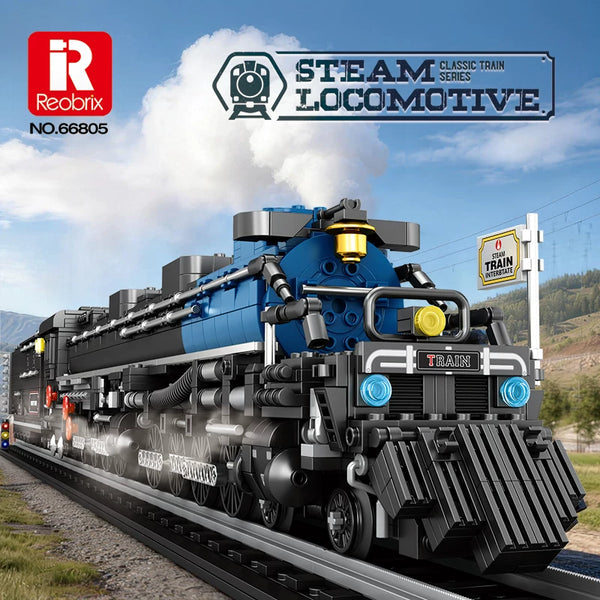 SIGMA BOYページ アウトレットEMU 16黒　14青 2947PCS Reobrix 66805 American Big Boy–Style Steam Locomotive