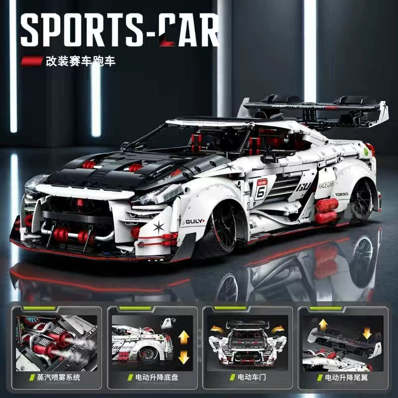 3939 pcs GULY 10630 Nissan GT-R supercar 1:8