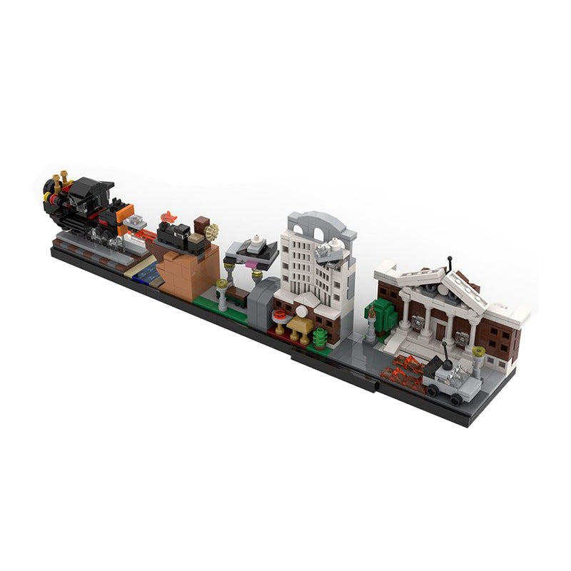 (Gobricks version) 400pcs+ MOC-19767 Back to the Future Skyline Architecture