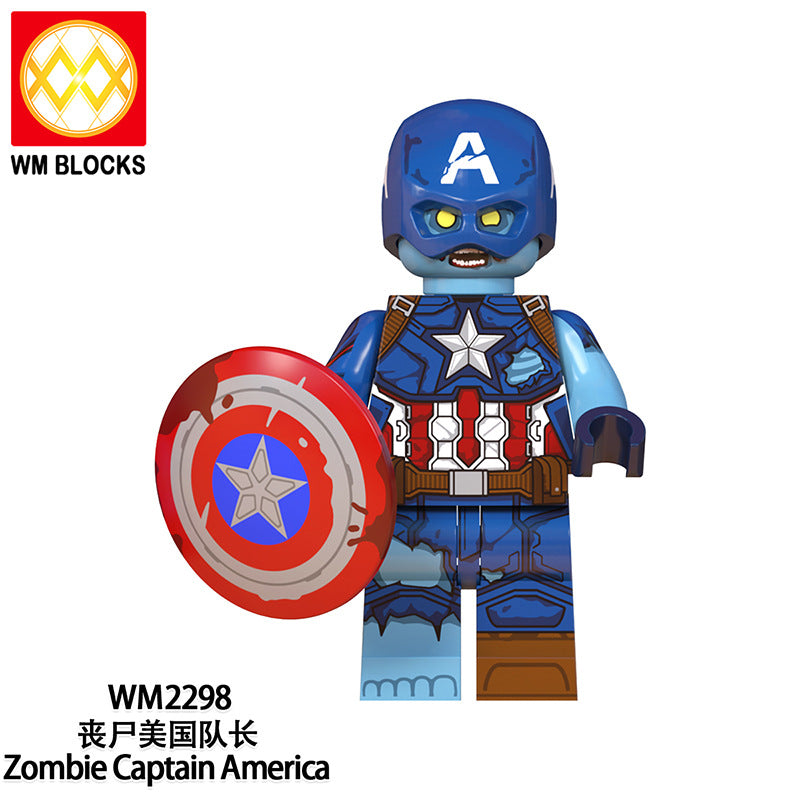 Zombie Edition Captain America Iron Man Minifigure WM6132 – Joy Bricks