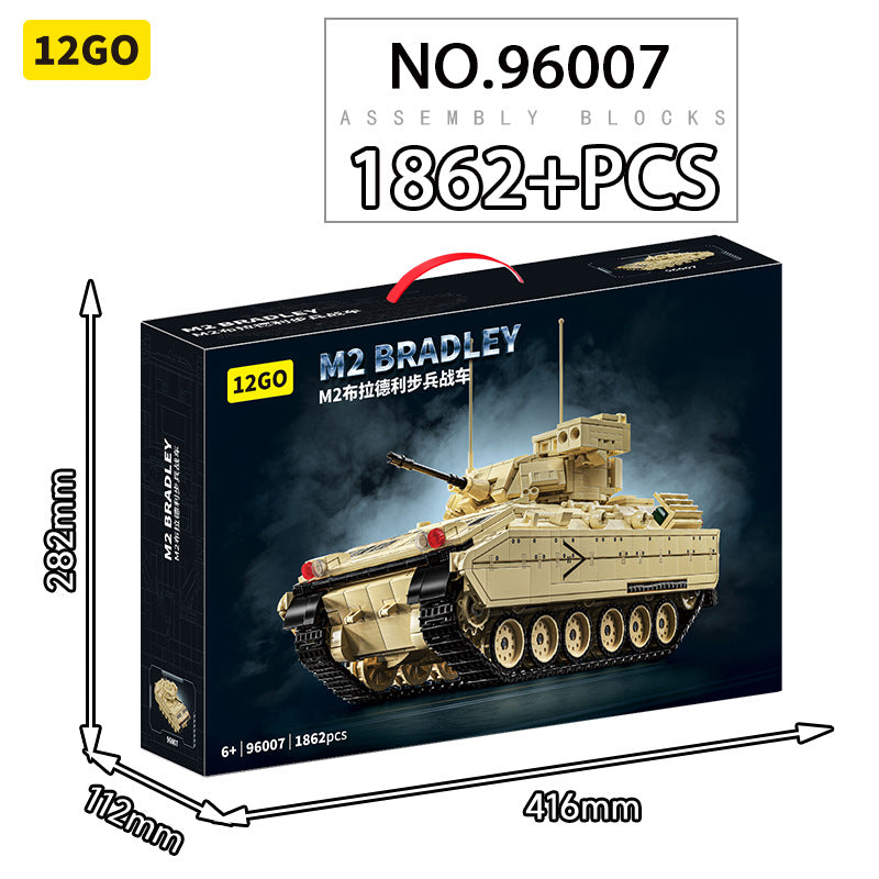 1860 pcs 12GO 96007 M2 Bradley Armored Vehicles