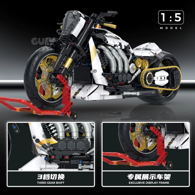 2000 pcs GULY 60522 Raceforge Top Speed Motorcycle 1:5