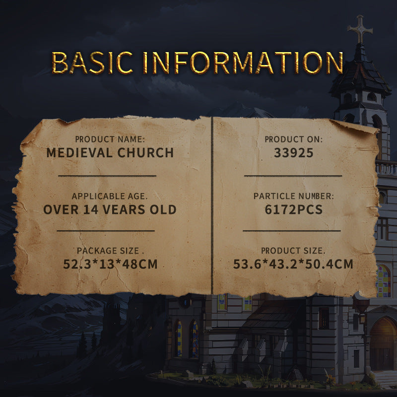 6172pcs BAKA 33925 Medieval Church