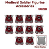 10pcs N2001-N2006  Medieval Soldier Minifigure Accessories