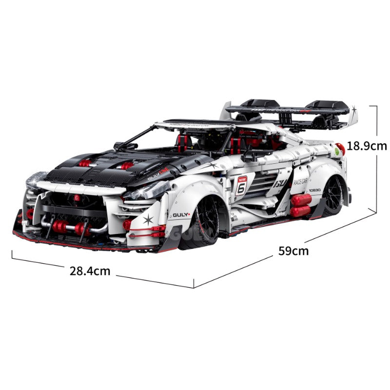 3939 pcs GULY 10630 Nissan GT-R supercar 1:8