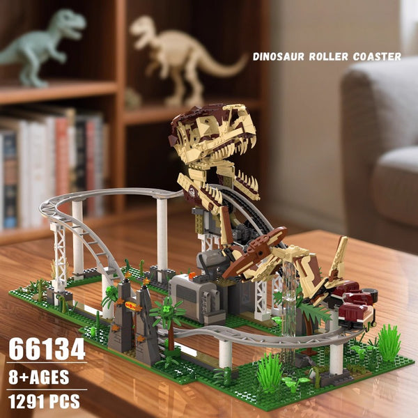 1291pcs JIESTAR 66134 Dinosaur Roller Coaster – Joy Bricks