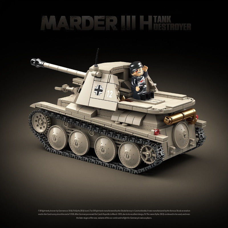 661 pcs QUANGUAN 100295 Marder III H Tank Destroyer