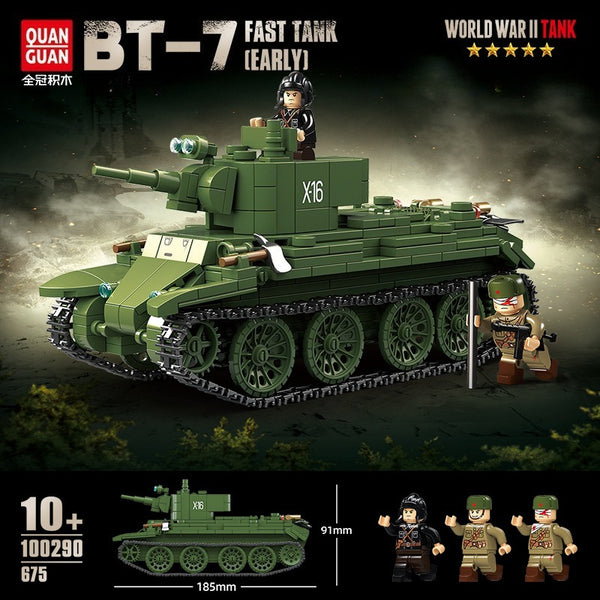 675pcs QUANGUAN 100290 BT-7 FAST TANK [EARLY] – Joy Bricks