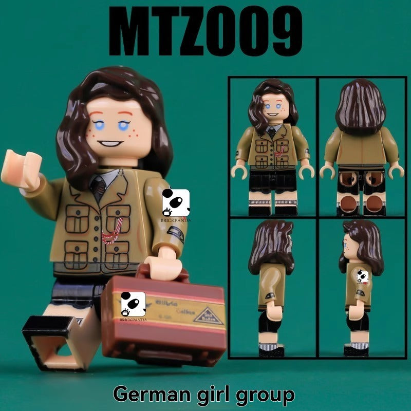 MTZ008-011 World War II Navy Young Soldiers, Militia Maiden Minifigures