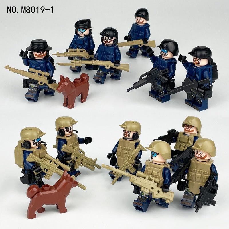 M8019 M8019-1 M8085 M8084 Special Police of Counter-Terrorism Force Minifigures