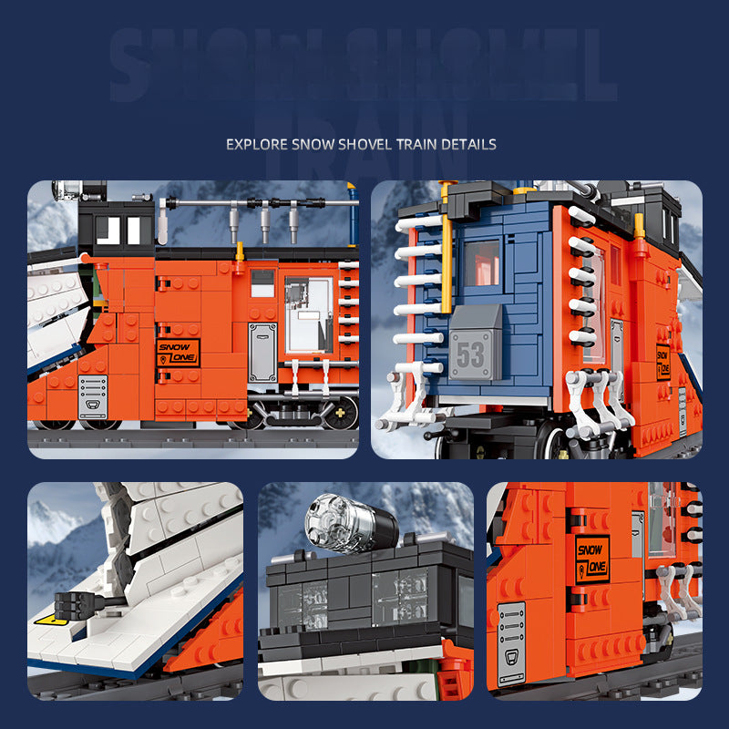 945pcs JIESTAR 59095 Snow Shovel Train