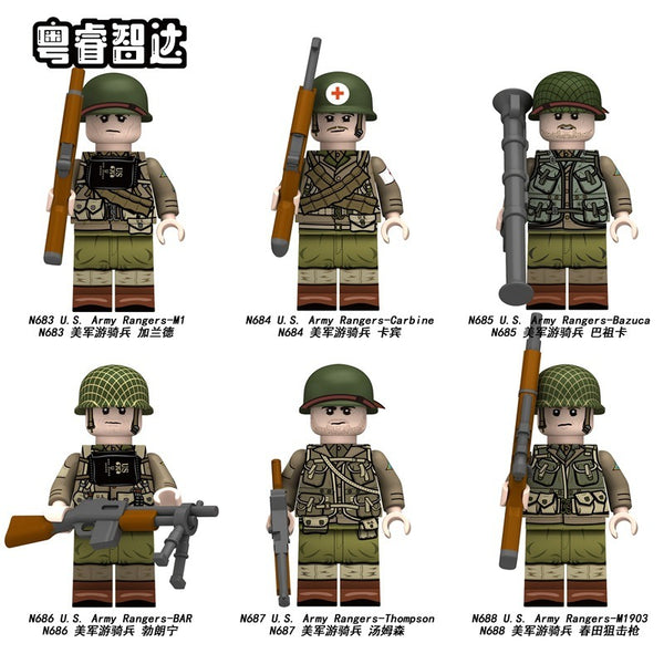 N683-688 World War II U.S. Army Rangers Minifigures – Joy Bricks